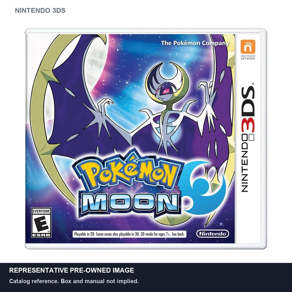 Representative pre-owned Pokemon Moon (Nintendo 3DS), white product reference.