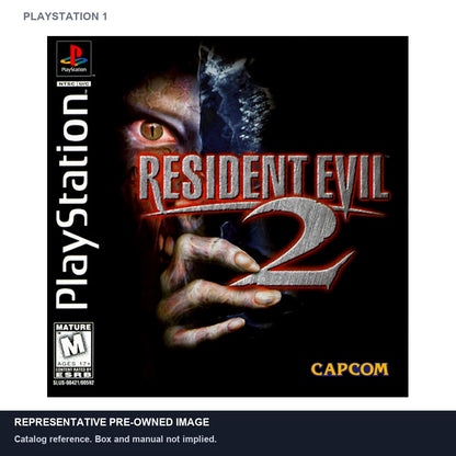 Representative pre-owned Resident Evil 2 (PlayStation 1), white product reference.