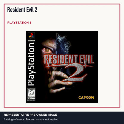 Representative pre-owned Resident Evil 2 (PlayStation 1), minimal product layout.