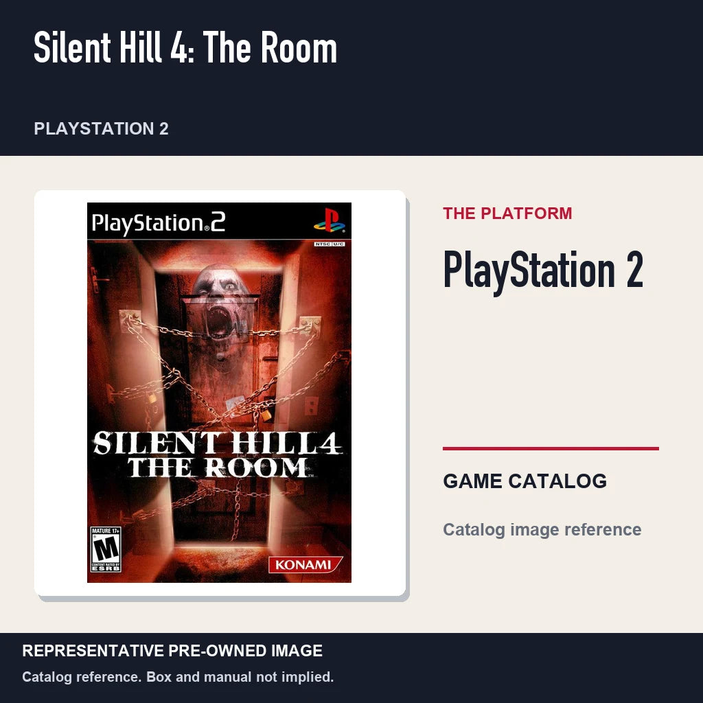 Representative pre-owned Silent Hill 4: The Room (PlayStation 2), platform product layout.