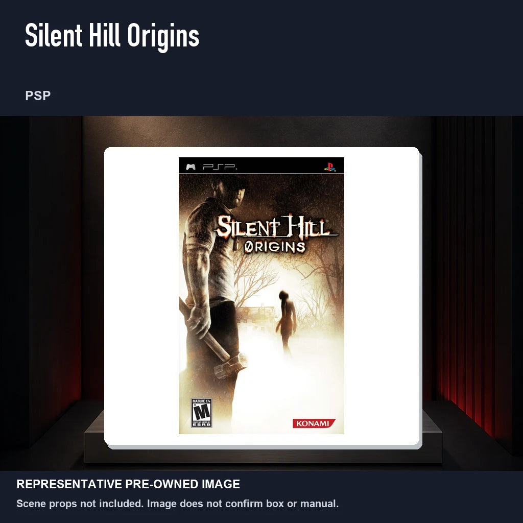 Representative pre-owned Silent Hill Origins (PSP), product image on a display panel.