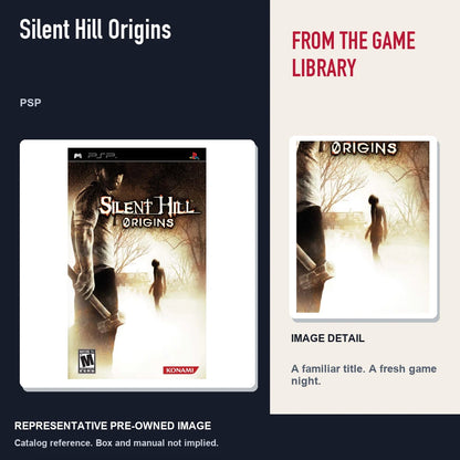 Representative pre-owned Silent Hill Origins (PSP), editorial image and detail.