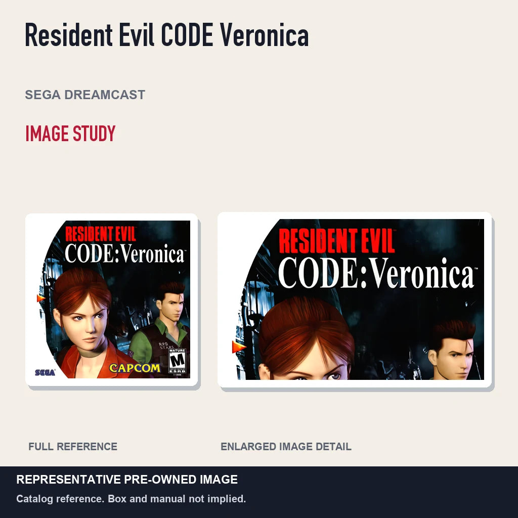 Representative pre-owned Resident Evil CODE Veronica (Sega Dreamcast), full image and detail.