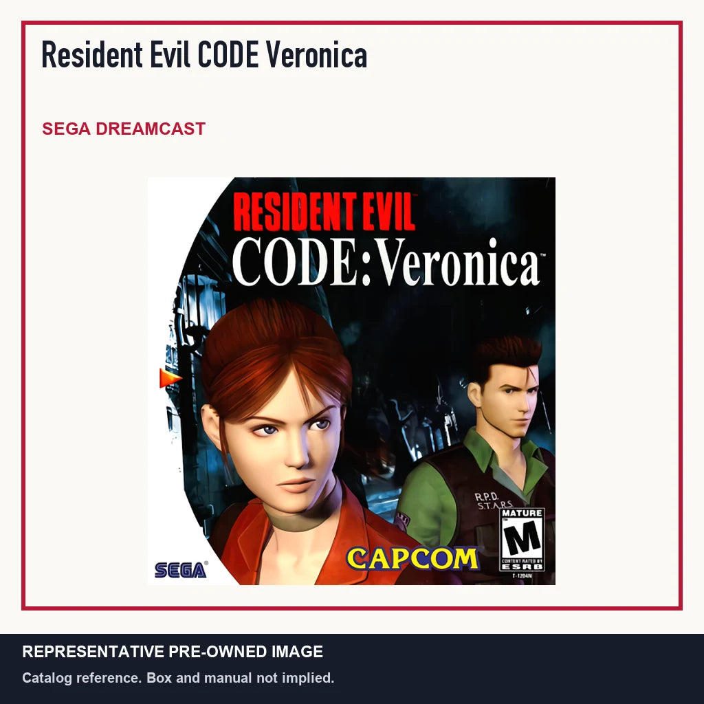 Representative pre-owned Resident Evil CODE Veronica (Sega Dreamcast), minimal product layout.