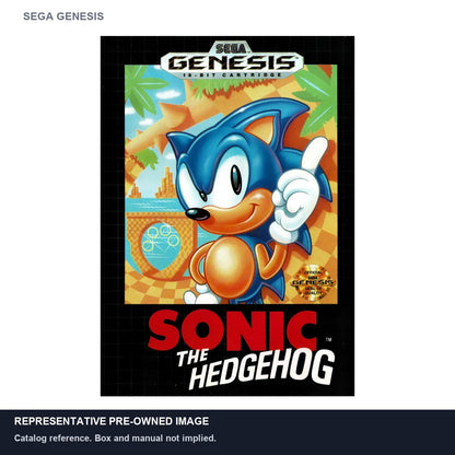 Representative pre-owned Sonic the Hedgehog (Sega Genesis), white product reference.