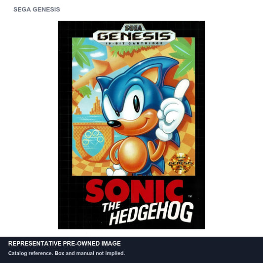 Representative pre-owned Sonic the Hedgehog (Sega Genesis), white product reference.