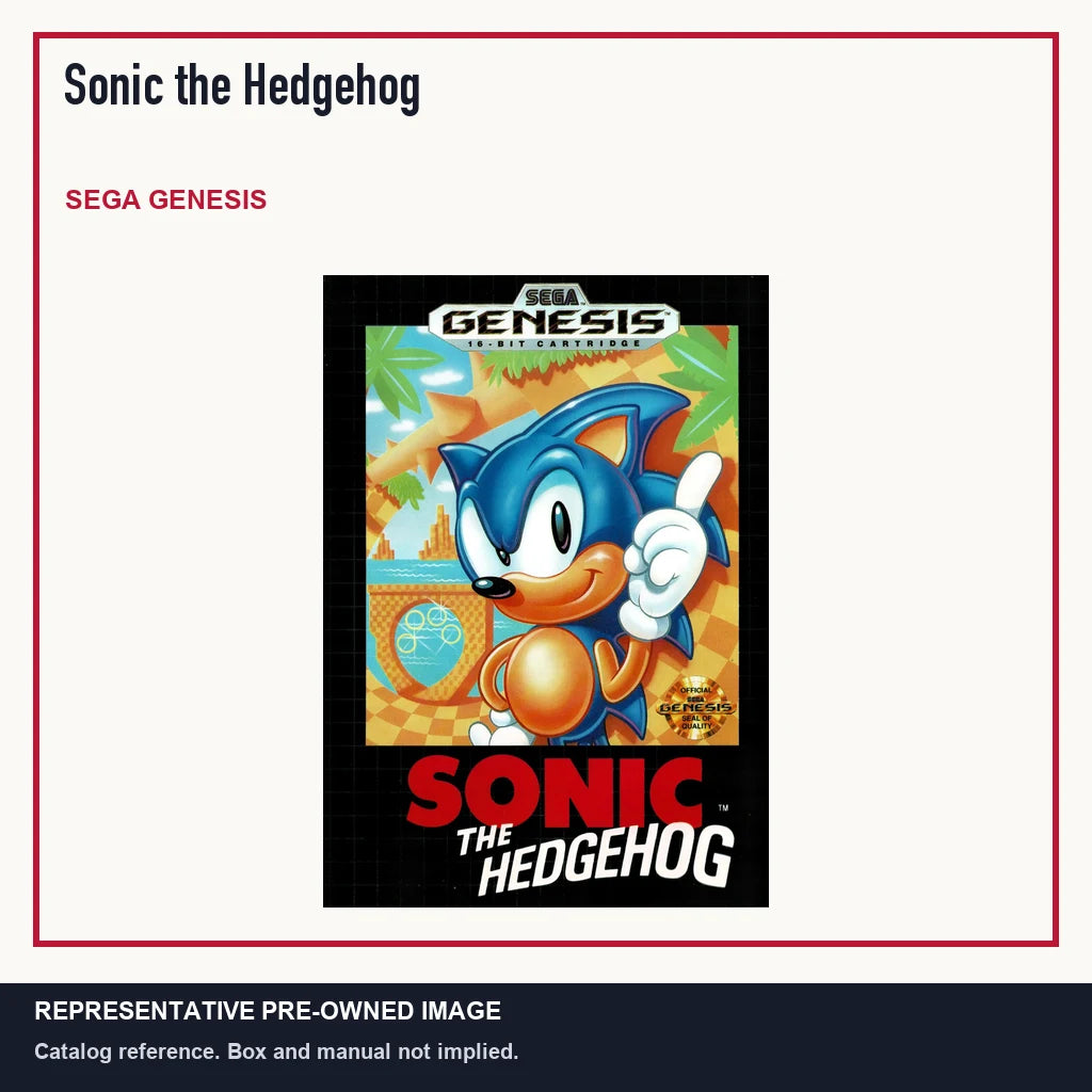 Representative pre-owned Sonic the Hedgehog (Sega Genesis), minimal product layout.