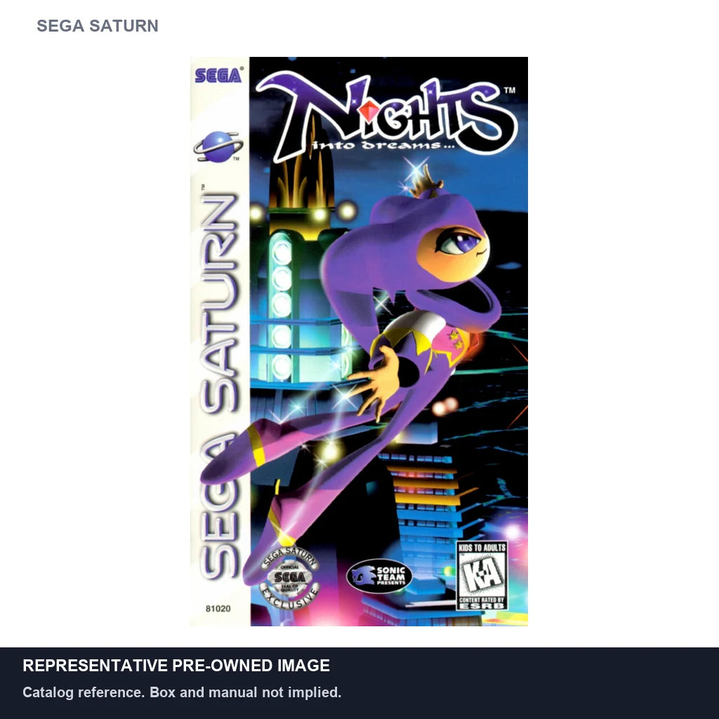 Representative pre-owned Nights into Dreams (Sega Saturn), white product reference.