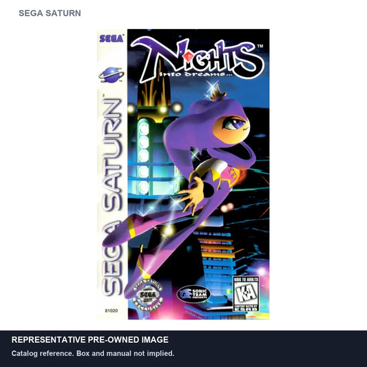 Representative pre-owned Nights into Dreams (Sega Saturn), white product reference.