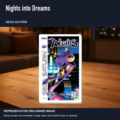Representative pre-owned Nights into Dreams (Sega Saturn), product image in a styled room scene.