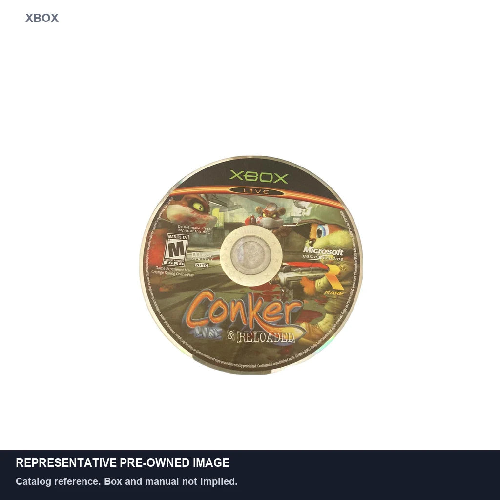 Representative pre-owned Conker Live and Reloaded (Xbox), white product reference.