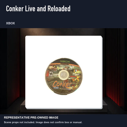 Representative pre-owned Conker Live and Reloaded (Xbox), product image on a display panel.