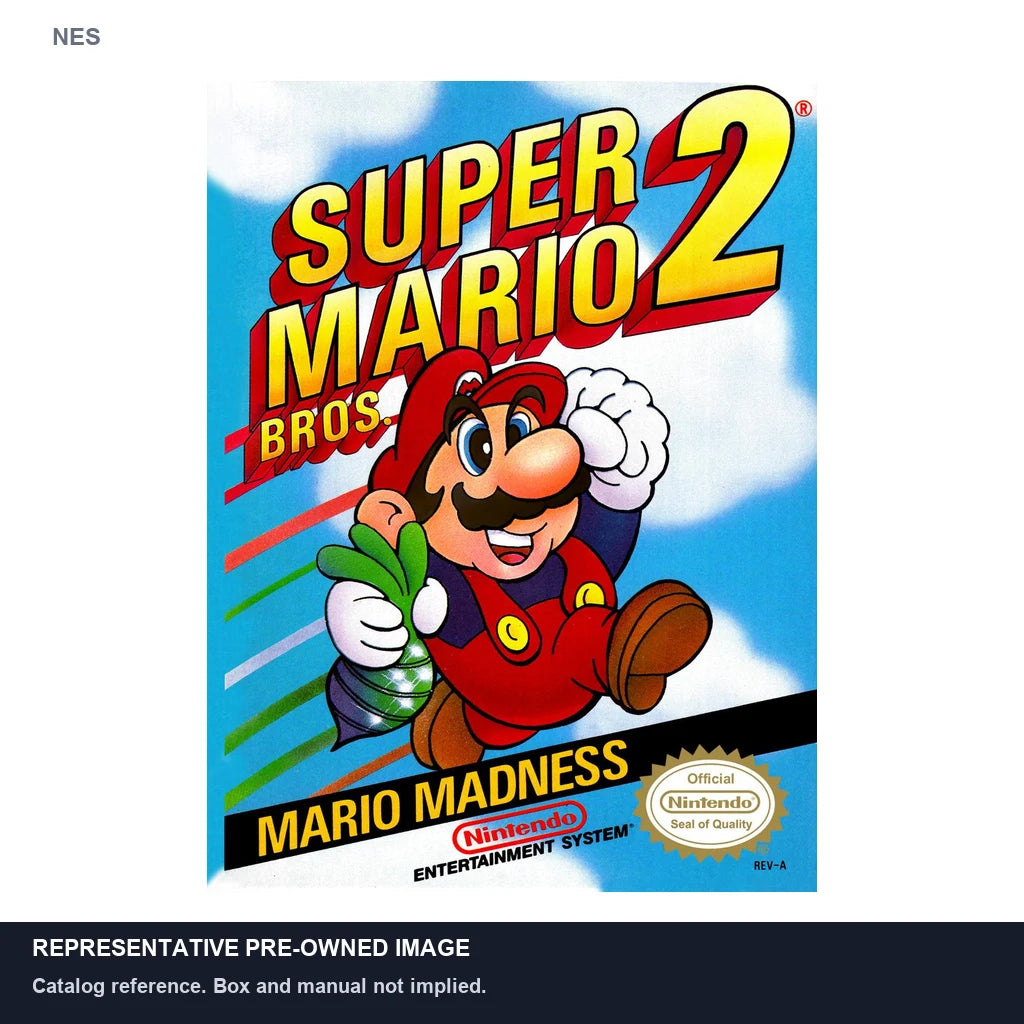 Representative pre-owned Super Mario Bros 2 (NES), white product reference.