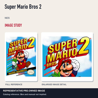 Representative pre-owned Super Mario Bros 2 (NES), full image and detail.