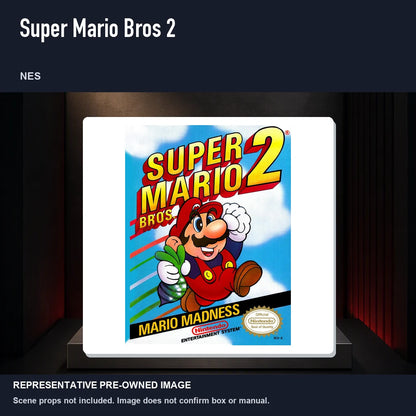 Representative pre-owned Super Mario Bros 2 (NES), product image on a display panel.
