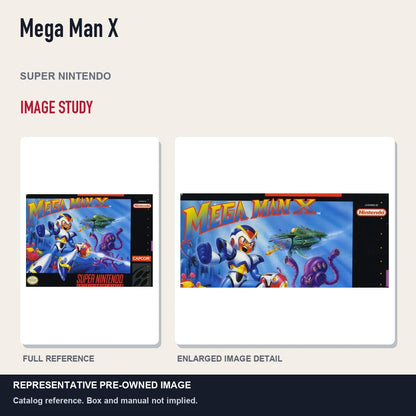 Representative pre-owned Mega Man X (Super Nintendo), full image and detail.