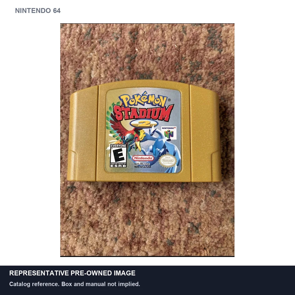 Representative pre-owned Pokemon Stadium 2 (Nintendo 64), white product reference.