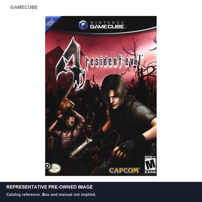 Representative pre-owned Resident Evil 4 (GameCube), white product reference.