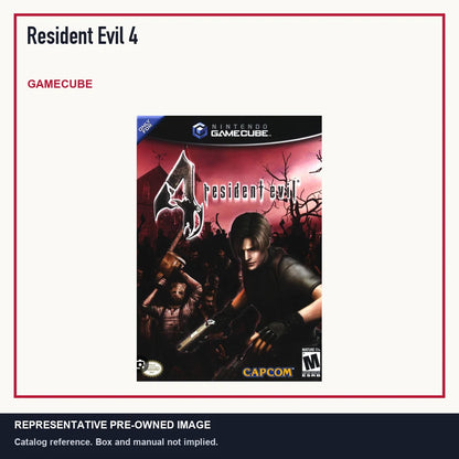 Representative pre-owned Resident Evil 4 (GameCube), minimal product layout.