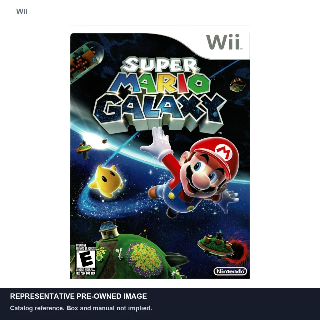 Representative pre-owned Super Mario Galaxy (Wii), white product reference.