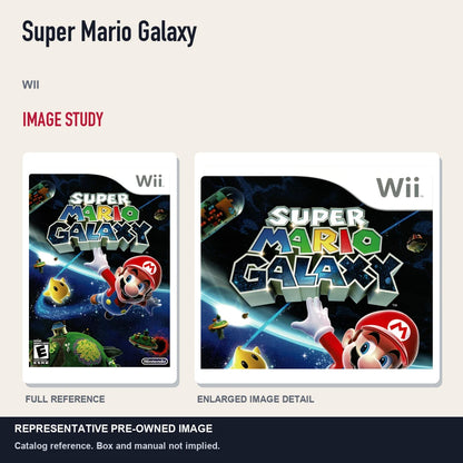 Representative pre-owned Super Mario Galaxy (Wii), full image and detail.