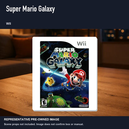 Representative pre-owned Super Mario Galaxy (Wii), product image in a styled room scene.