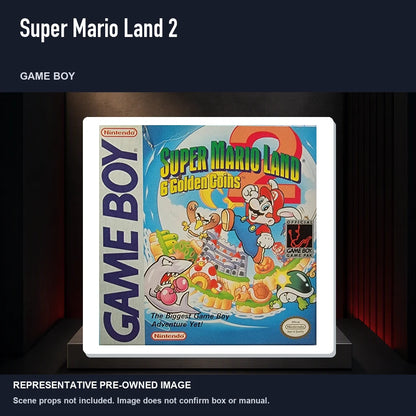 Representative pre-owned Super Mario Land 2 (Game Boy), product image on a display panel.