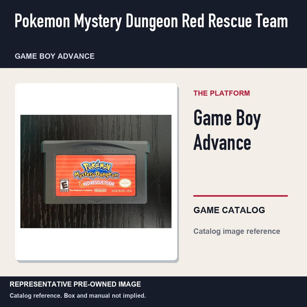 Representative pre-owned Pokemon Mystery Dungeon Red Rescue Team (Game Boy Advance), platform product layout.