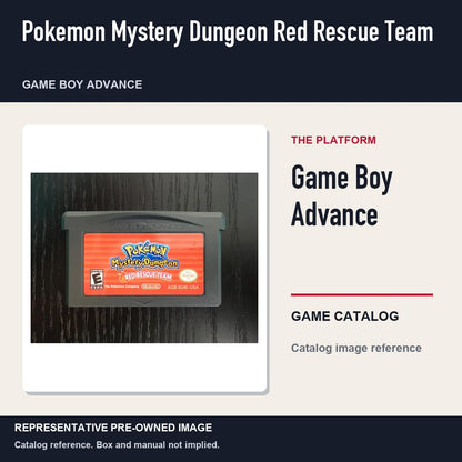 Representative pre-owned Pokemon Mystery Dungeon Red Rescue Team (Game Boy Advance), platform product layout.