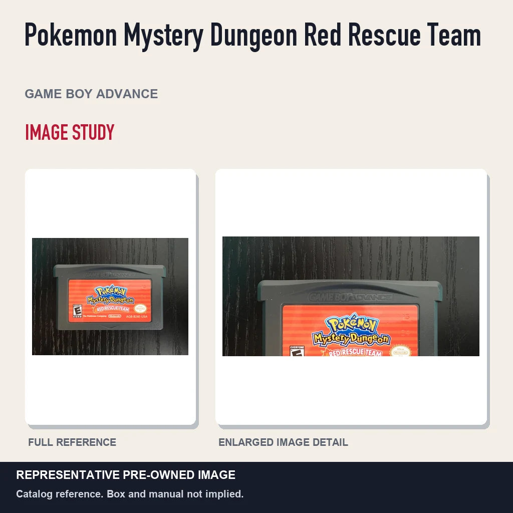 Representative pre-owned Pokemon Mystery Dungeon Red Rescue Team (Game Boy Advance), full image and detail.