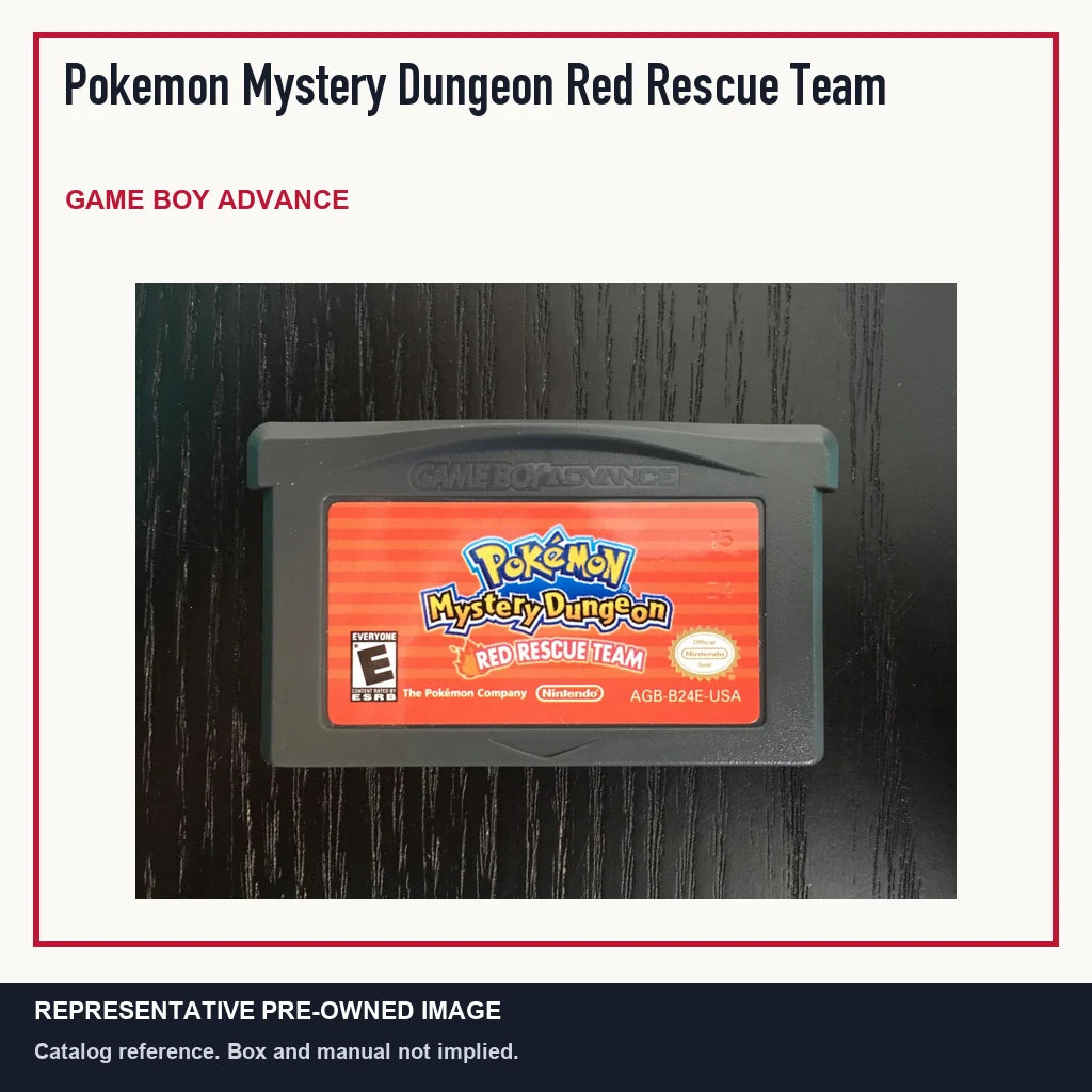 Representative pre-owned Pokemon Mystery Dungeon Red Rescue Team (Game Boy Advance), minimal product layout.