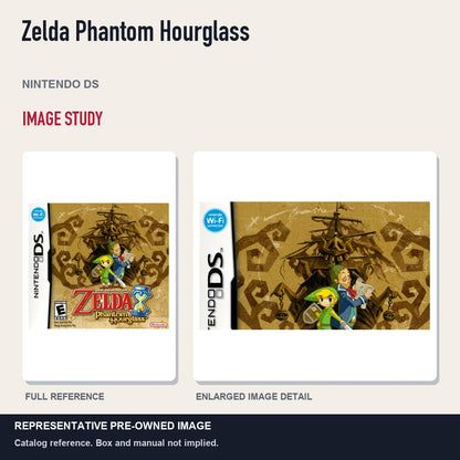 Representative pre-owned Zelda Phantom Hourglass (Nintendo DS), full image and detail.