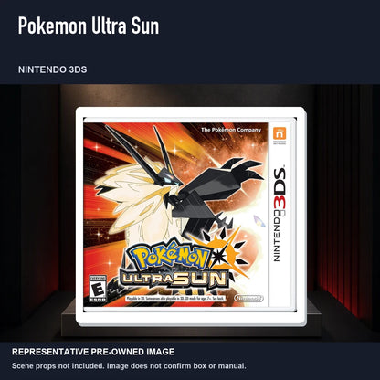 Representative pre-owned Pokemon Ultra Sun (Nintendo 3DS), product image on a display panel.