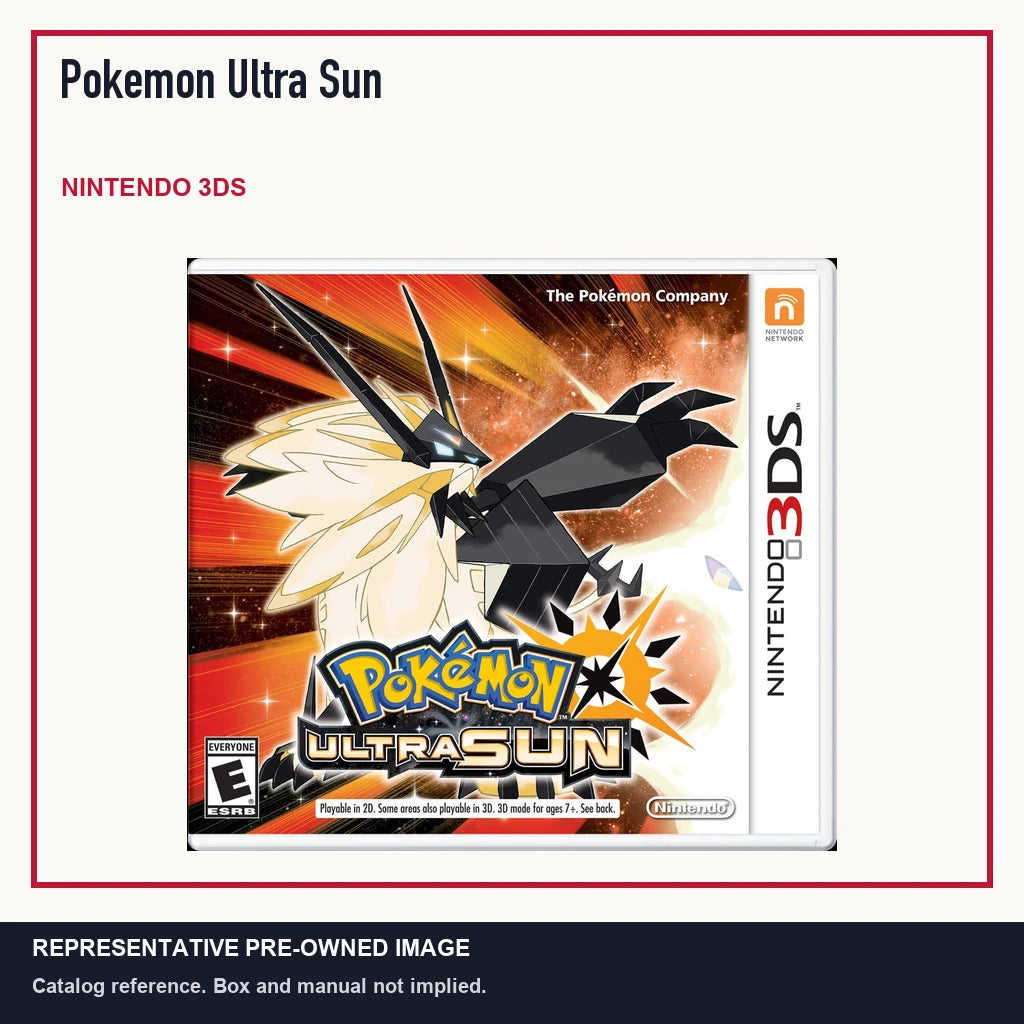 Representative pre-owned Pokemon Ultra Sun (Nintendo 3DS), minimal product layout.