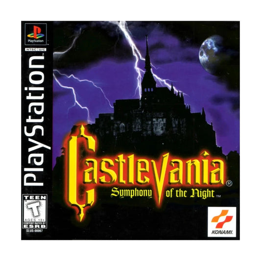 Representative pre-owned Castlevania Symphony of the Night (PlayStation 1), white product reference.