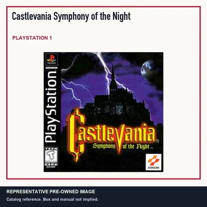 Representative pre-owned Castlevania Symphony of the Night (PlayStation 1), minimal product layout.