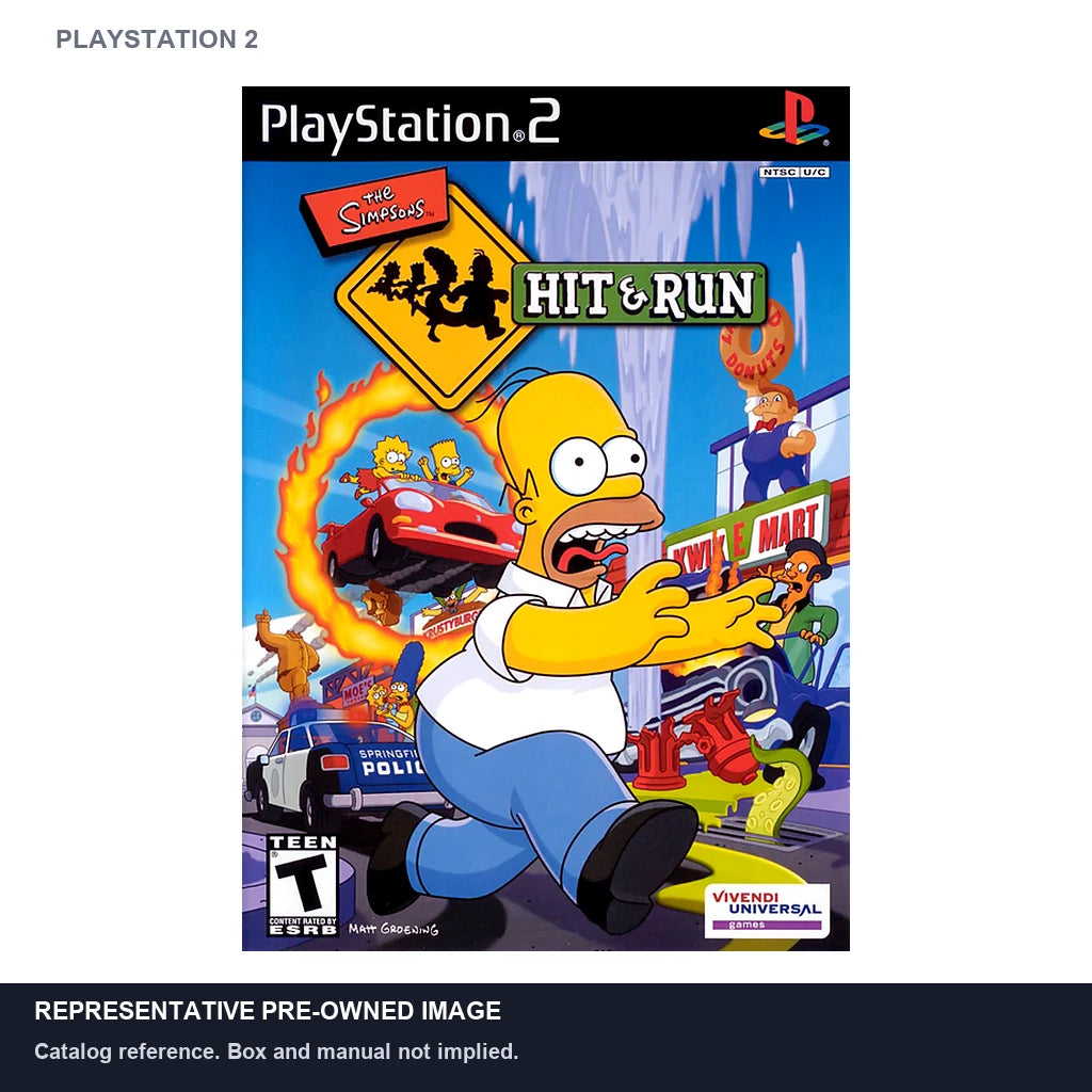 Representative pre-owned The Simpsons Hit and Run (PlayStation 2), white product reference.