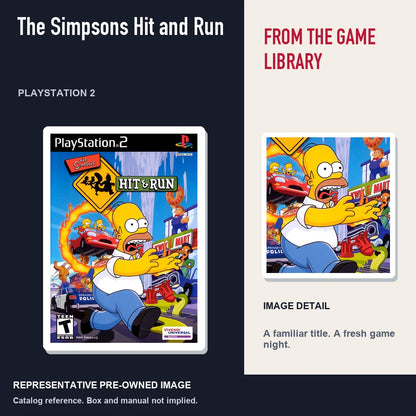Representative pre-owned The Simpsons Hit and Run (PlayStation 2), editorial image and detail.