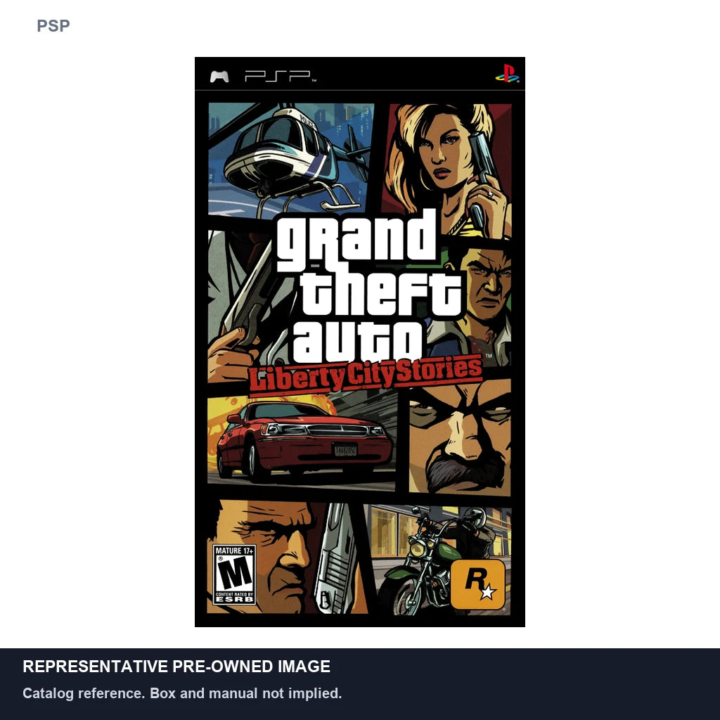 Representative pre-owned Grand Theft Auto Liberty City Stories (PSP), white product reference.