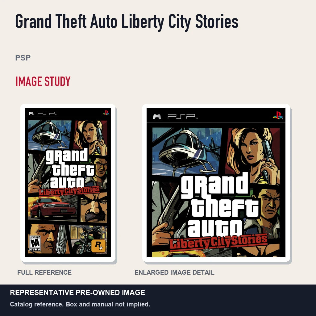 Representative pre-owned Grand Theft Auto Liberty City Stories (PSP), full image and detail.