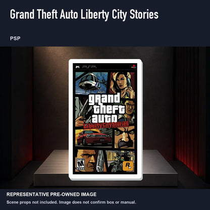 Representative pre-owned Grand Theft Auto Liberty City Stories (PSP), product image on a display panel.