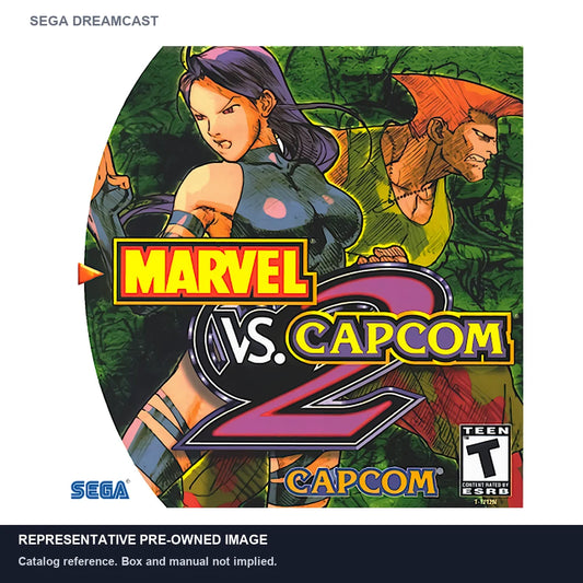 Representative pre-owned Marvel vs Capcom 2 (Sega Dreamcast), white product reference.