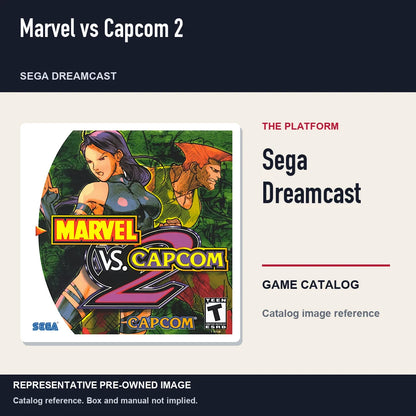 Representative pre-owned Marvel vs Capcom 2 (Sega Dreamcast), platform product layout.