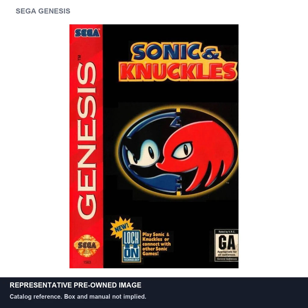 Representative pre-owned Sonic & Knuckles (Sega Genesis), white product reference.