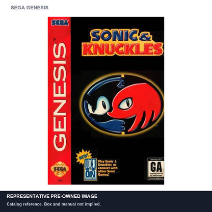Representative pre-owned Sonic & Knuckles (Sega Genesis), white product reference.