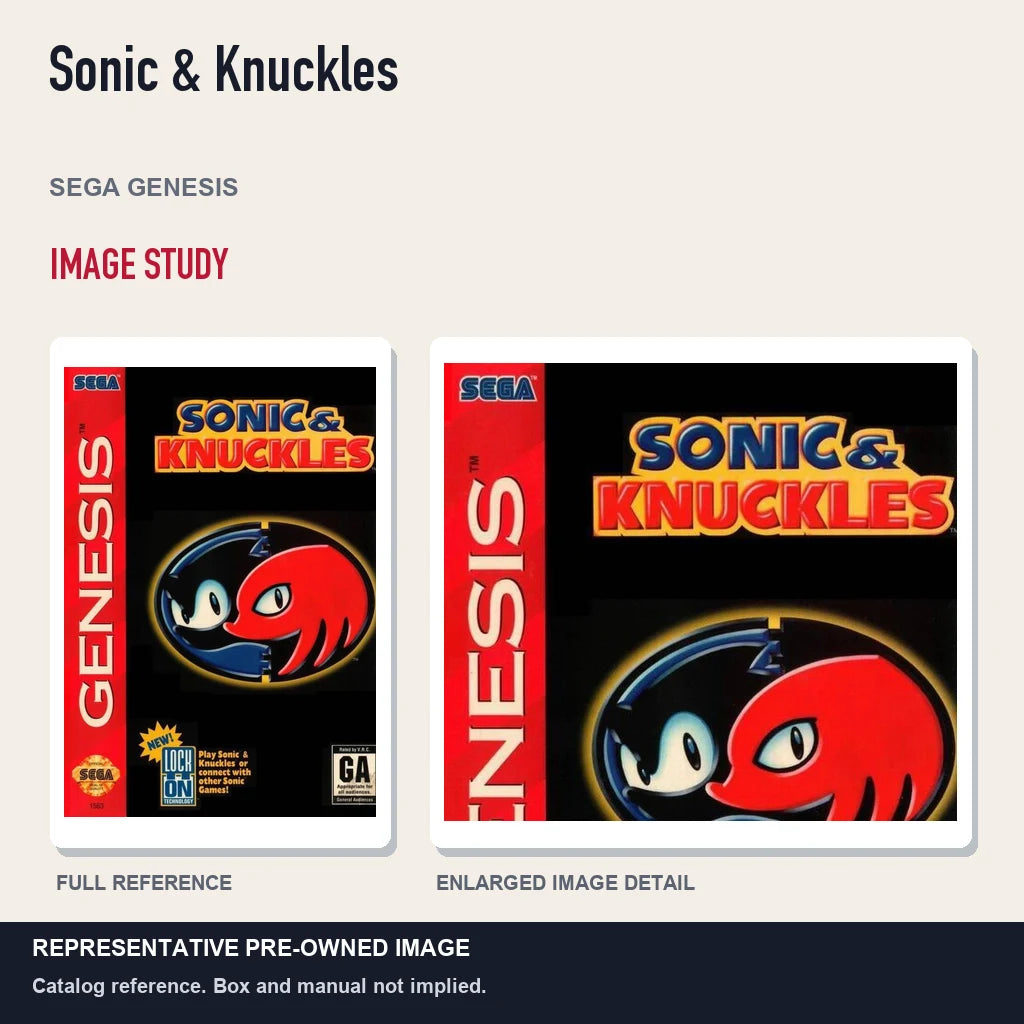 Representative pre-owned Sonic & Knuckles (Sega Genesis), full image and detail.