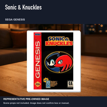 Representative pre-owned Sonic & Knuckles (Sega Genesis), product image in a styled room scene.