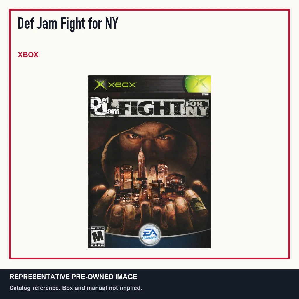 Representative pre-owned Def Jam Fight for NY (Xbox), minimal product layout.