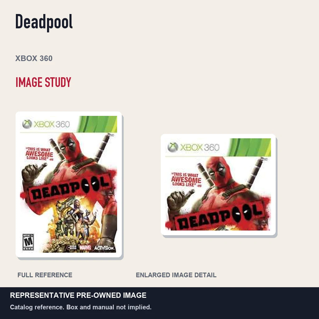 Representative pre-owned Deadpool (Xbox 360), full image and detail.