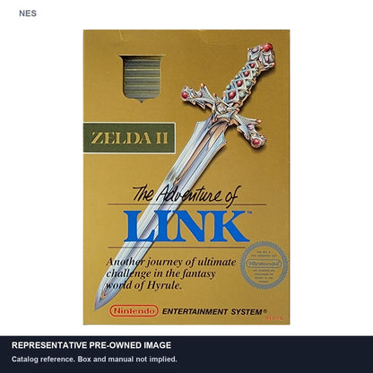 Representative pre-owned Zelda II The Adventure of Link (NES), white product reference.